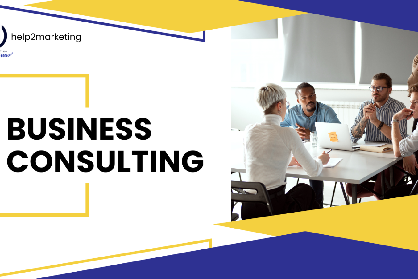 Blue And Yellow Modern Business Consulting Presentation (1)